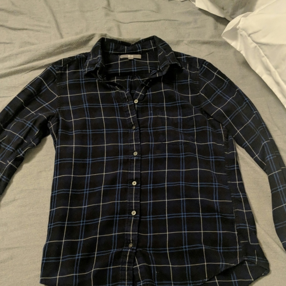 Navy Blue Uniqlo Flannel